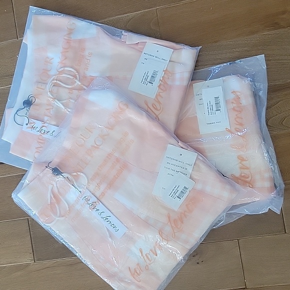 NWT For Love & Lemons Eugenie Linen-Blend Mini Skirt Orange Sherbert Plaid - Picture 3 of 4